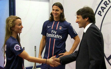 Kosovare välkomnades till PSG av Zlatan och Leonardo.